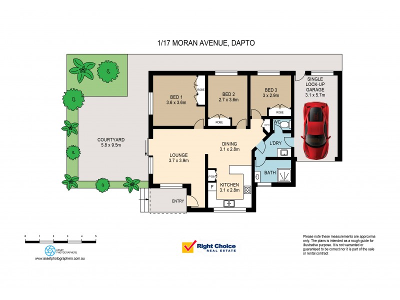 1/17 Moran Avenue, Dapto NSW 2530 Floorplan