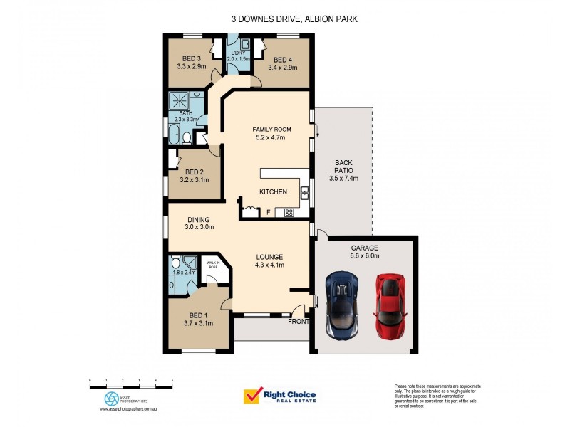 3 Downes Drive, Albion Park NSW 2527 Floorplan