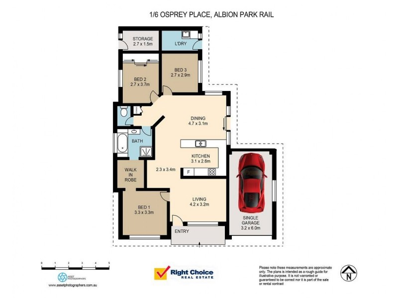 1/6 Osprey Place, Albion Park Rail NSW 2527 Floorplan