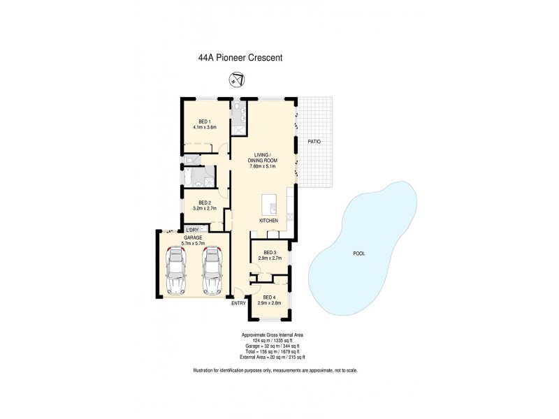 44A Pioneer Crescent, Bellbowrie QLD 4070 Floorplan