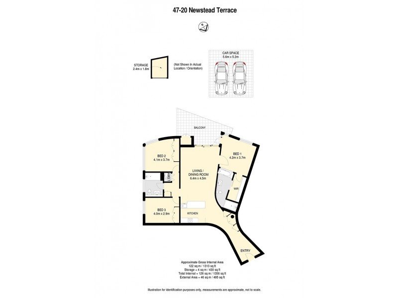 47/20 Newstead Terrace, Newstead QLD 4006 Floorplan