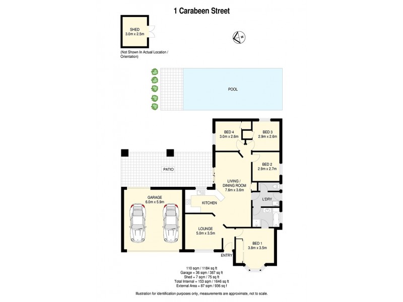 1 Carabeen Street, Bellbowrie QLD 4070 Floorplan