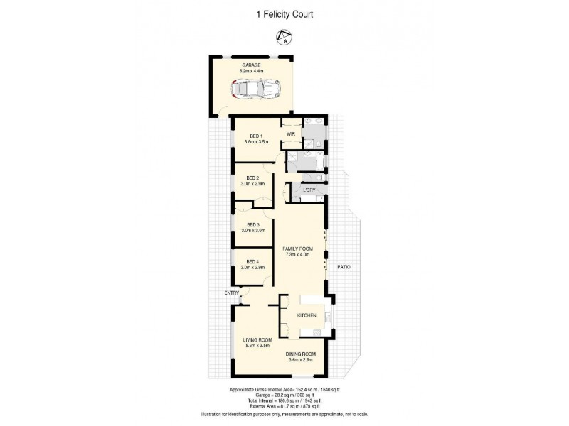 1 Felicity Court, Carseldine QLD 4034 Floorplan