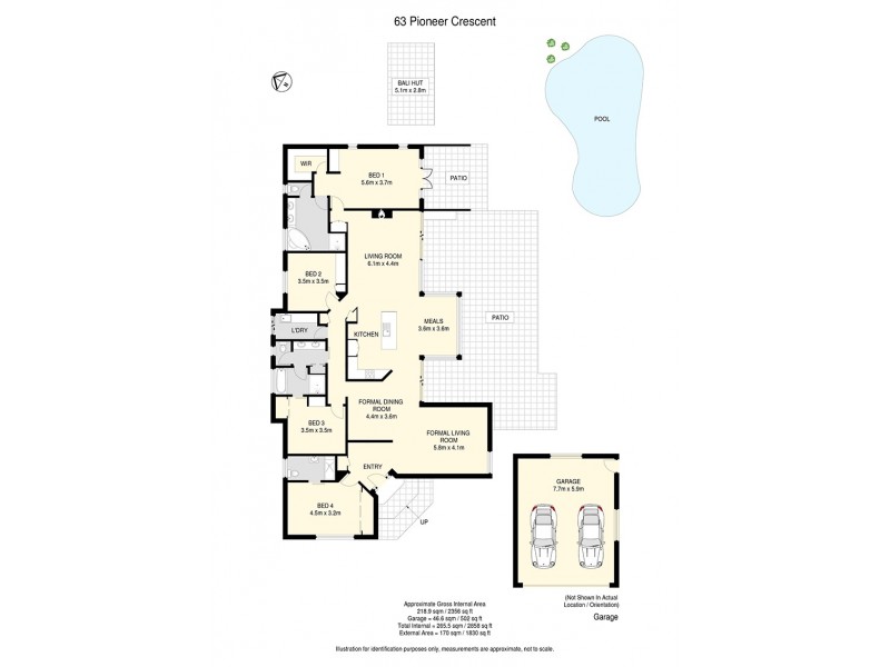 63 Pioneer Crescent, Bellbowrie QLD 4070 Floorplan