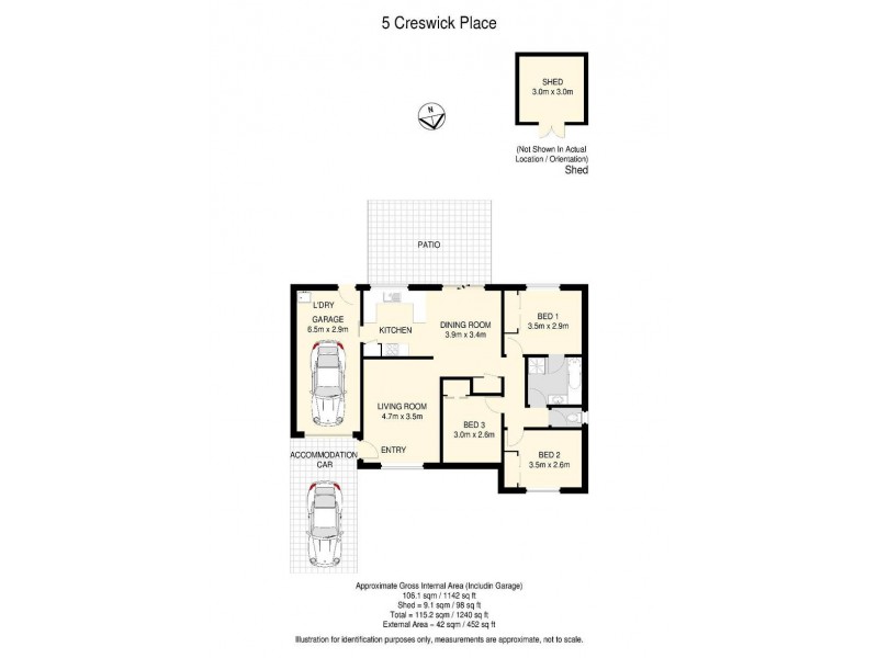 5 Creswick Place, Bellbowrie QLD 4070 Floorplan