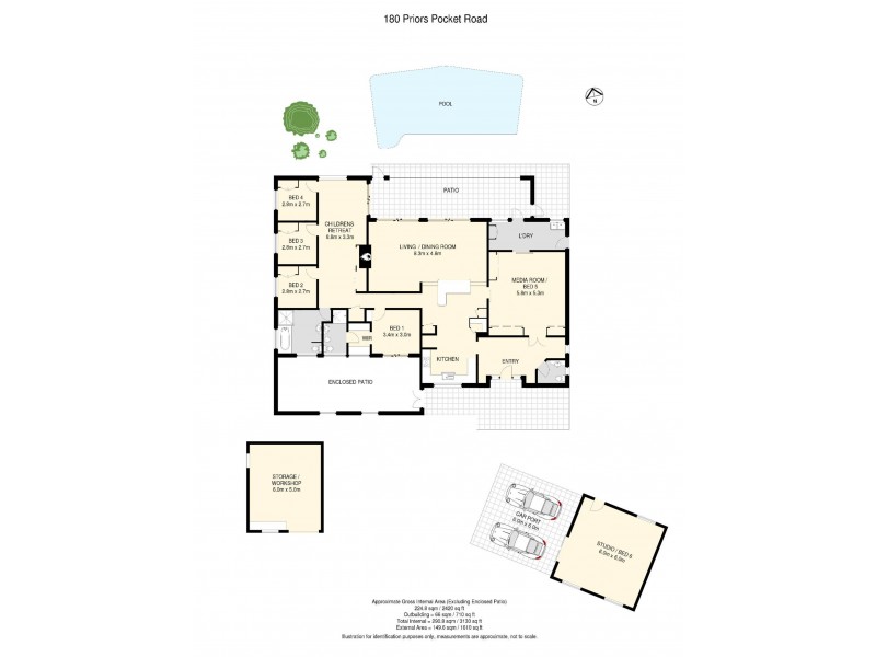 180 Priors Pocket Road, Moggill QLD 4070 Floorplan