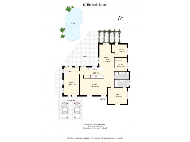 59 Botticelli Street, Fig Tree Pocket QLD 4069 Floorplan