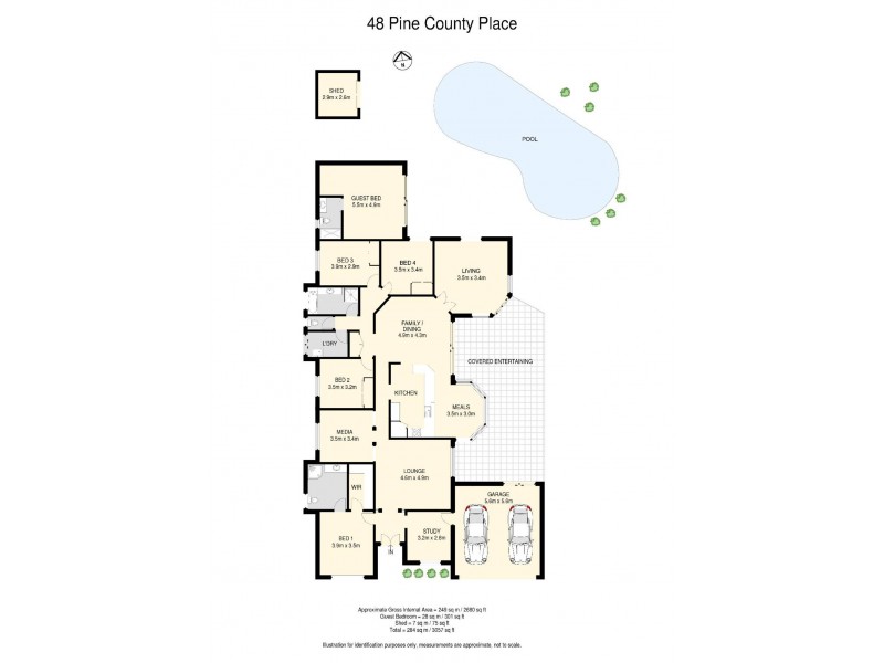 48 Pine County Place, Bellbowrie QLD 4070 Floorplan