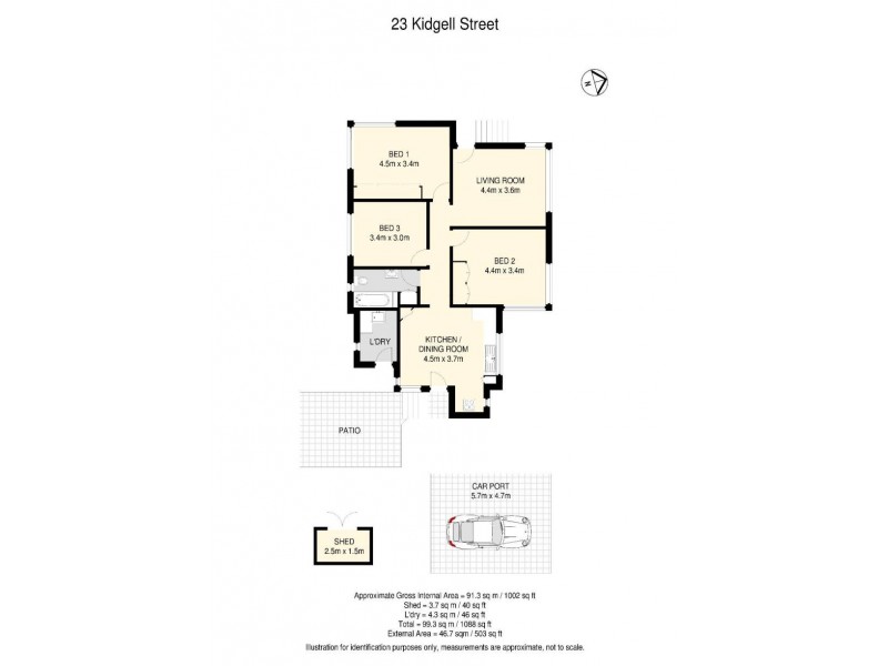 23 Kidgell Street, Stafford QLD 4053 Floorplan