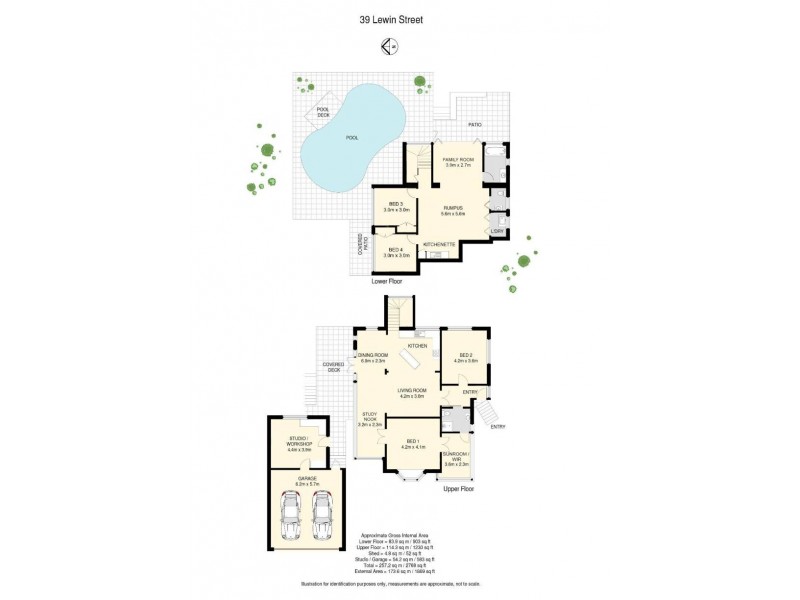 39 Lewin Street, Bardon QLD 4065 Floorplan