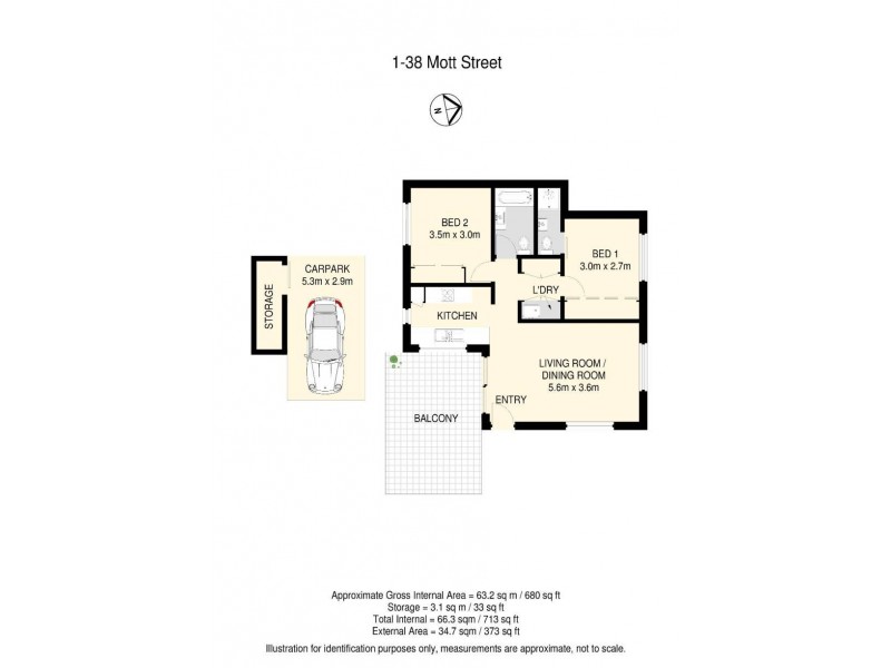 1/38 Mott Street, Gaythorne QLD 4051 Floorplan