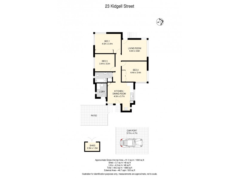 23 Kidgell Street, Stafford QLD 4053 Floorplan