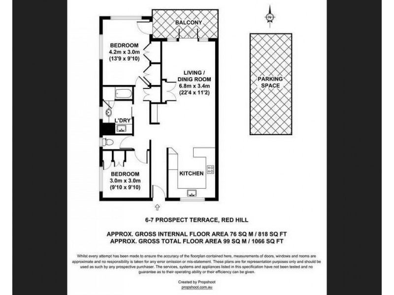 6/7 Prospect Terrace, Kelvin Grove QLD 4059 Floorplan