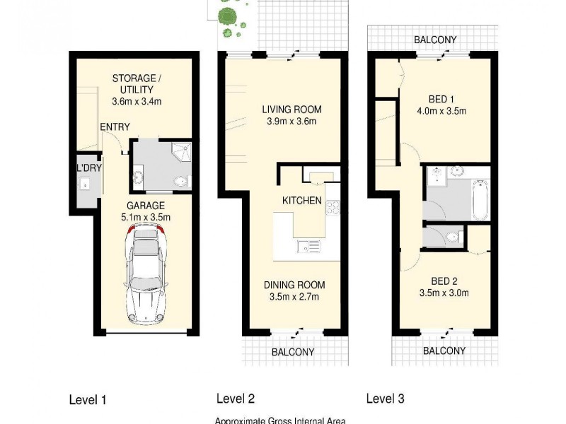 3/20 Lemnos Street, Red Hill QLD 4059 Floorplan