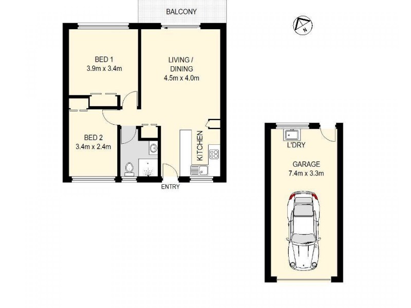 3/36 Lemnos Street, Red Hill QLD 4059 Floorplan
