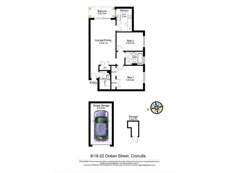 8/18-20 Ocean Street, Cronulla NSW 2230 Floorplan