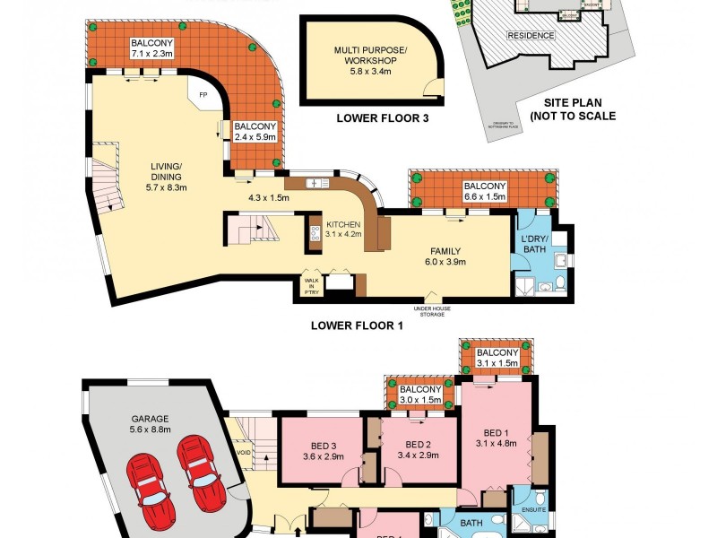 6 Nottingham Place, Yowie Bay NSW 2228 Floorplan