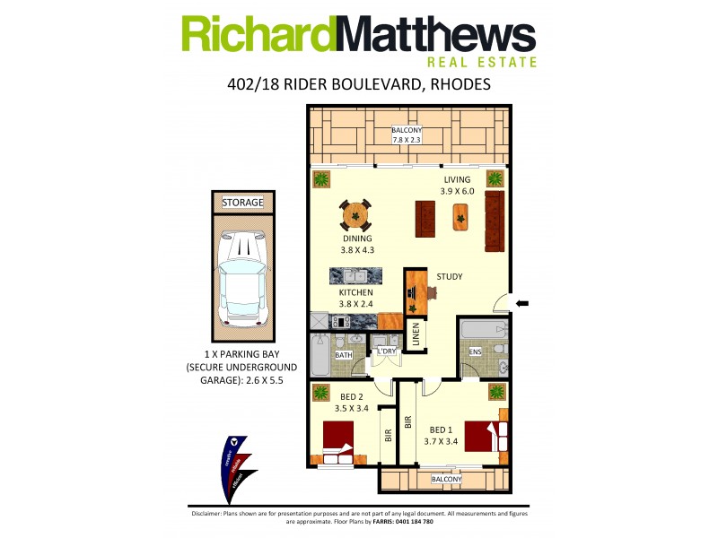 402/18 Rider Boulevard, Rhodes NSW 2138 Floorplan