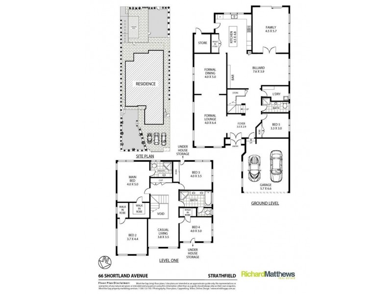 66 Shortland Avenue, Strathfield NSW 2135 Floorplan
