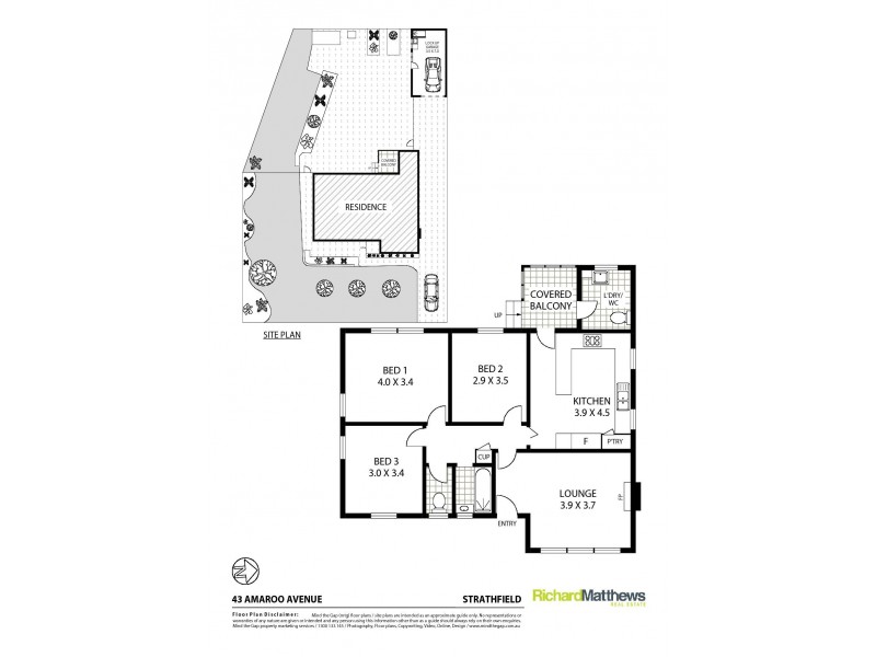 43 Amaroo Avenue, Strathfield NSW 2135 Floorplan