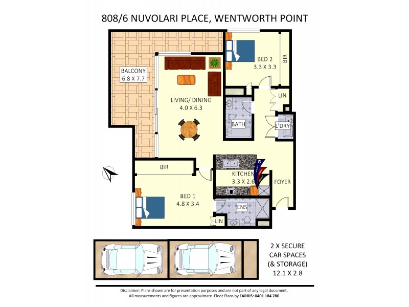 808/6 Nuvolari Place, Wentworth Point NSW 2127 Floorplan