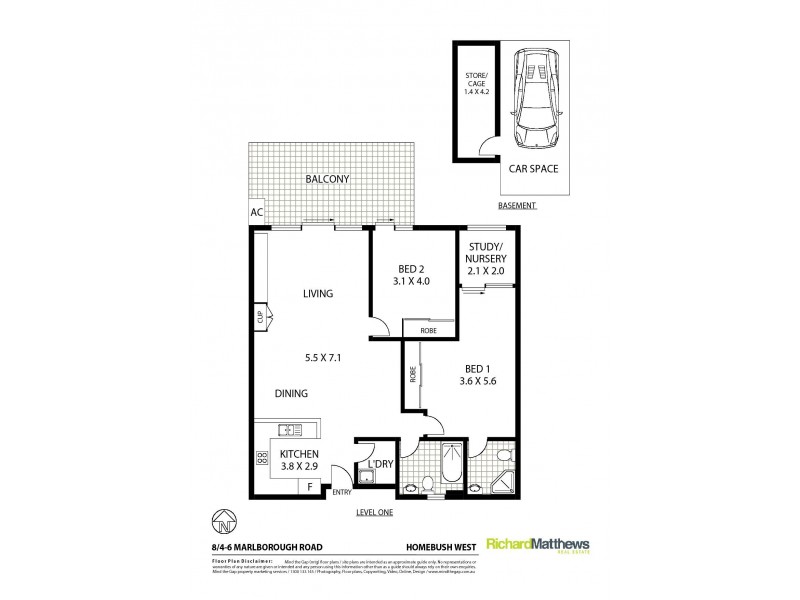20/4-6 Marlborough Road, Homebush West NSW 2140 Floorplan