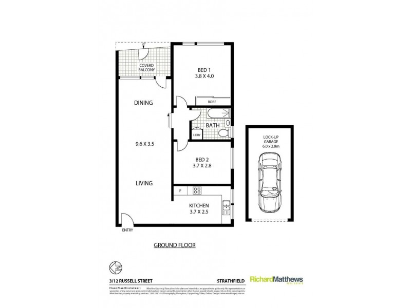 3/12 Russell Street, Strathfield NSW 2135 Floorplan