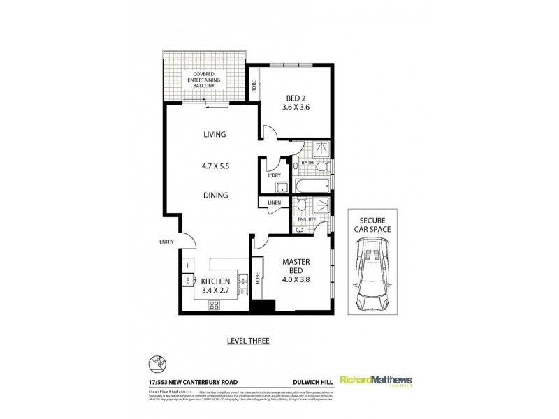 17/553 New Canterbury Road, Dulwich Hill NSW 2203 Floorplan