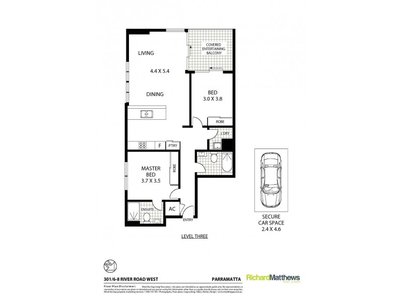 301/6-8 River Road, Parramatta NSW 2150 Floorplan