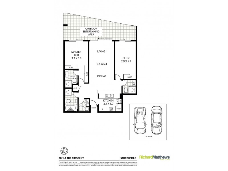 38/1-4 The Crescent, Strathfield NSW 2135 Floorplan