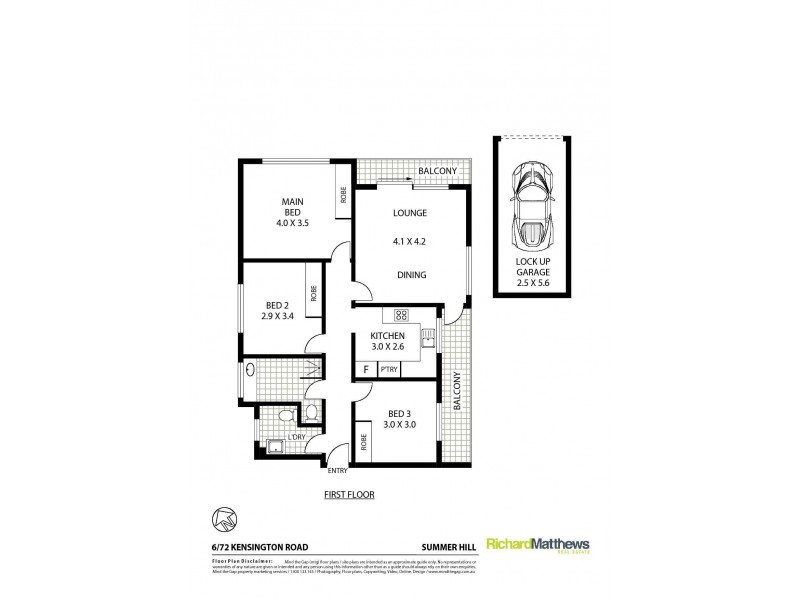 6/72 Kensington Road, Summer Hill NSW 2130 Floorplan