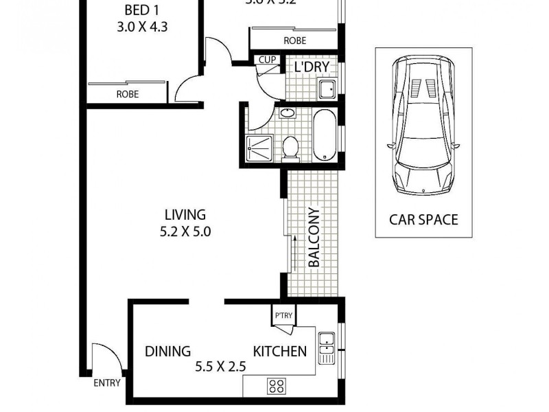 1/10 Broughton Street, Concord NSW 2137 Floorplan