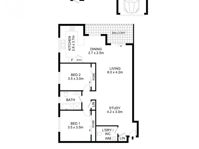 2/2a Tangarra Street, Croydon Park NSW 2133 Floorplan