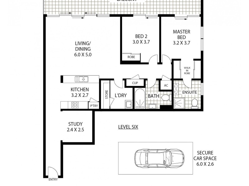 604c/1-17 Elsie Street, Burwood NSW 2134 Floorplan