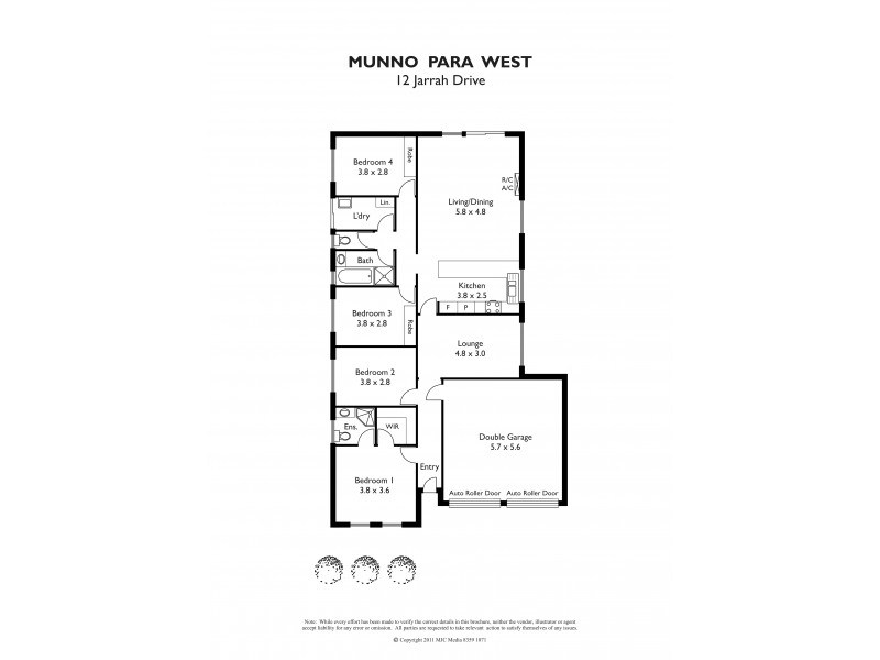 12 Jarrah Drive, Munno Para West SA 5115 Floorplan
