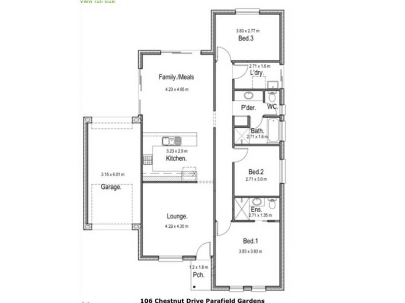 44 Chestnut Drive, Parafield Gardens SA 5107 Floorplan