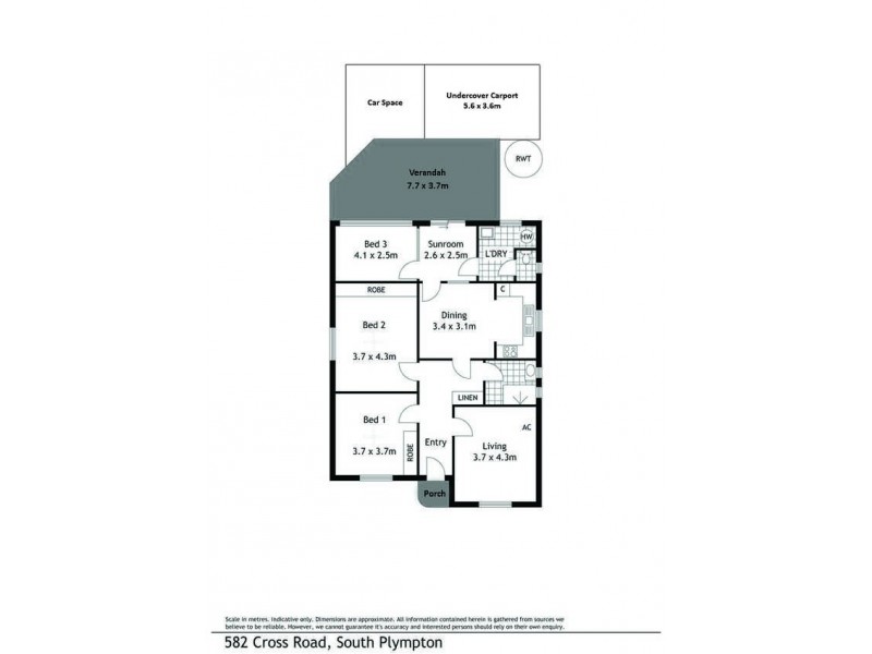 582 Cross Road, South Plympton SA 5038 Floorplan