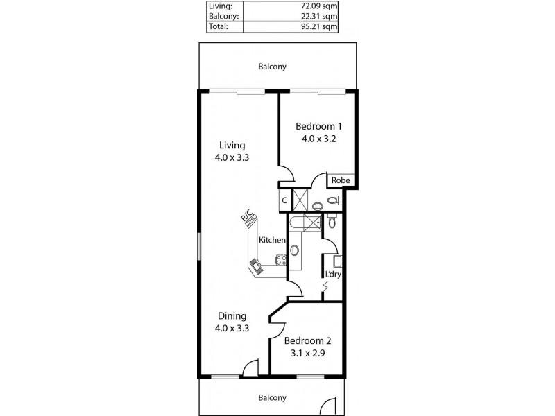 8/5 South Esplanade, Glenelg SA 5045 Floorplan