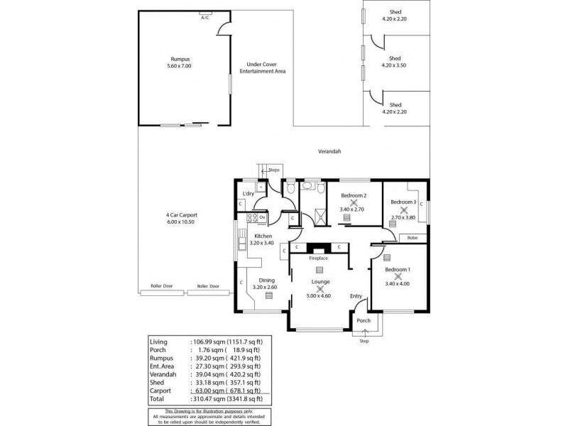 8 Hilda Avenue, Newton SA 5074 Floorplan