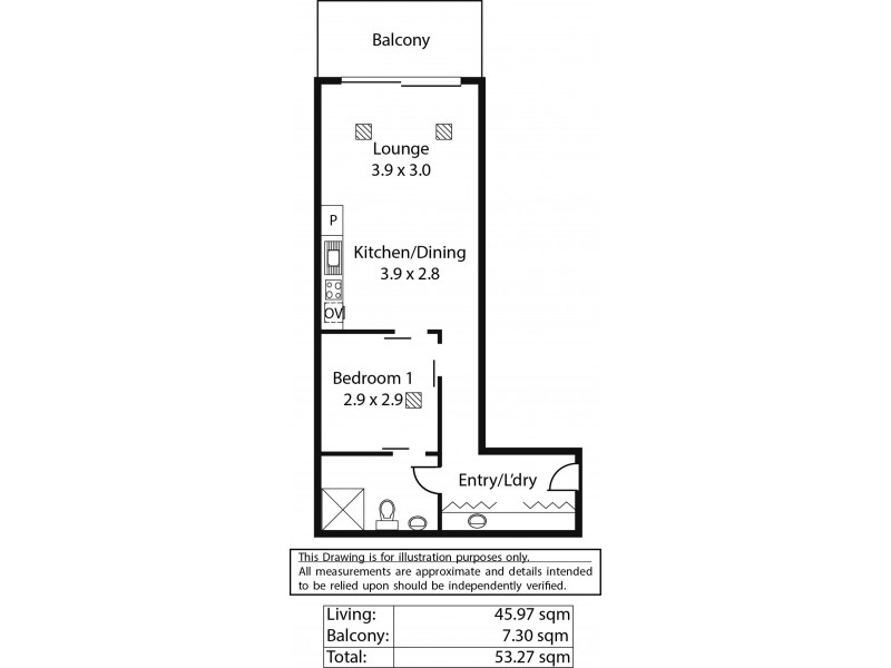 1013/27 Colley Terrace, Glenelg SA 5045 Floorplan