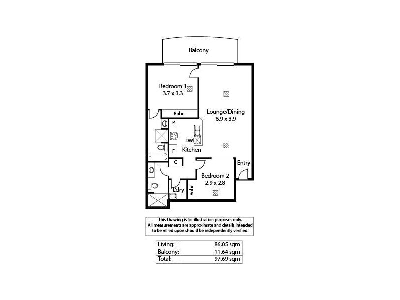 16/155 Brebner Drive, West Lakes SA 5021 Floorplan