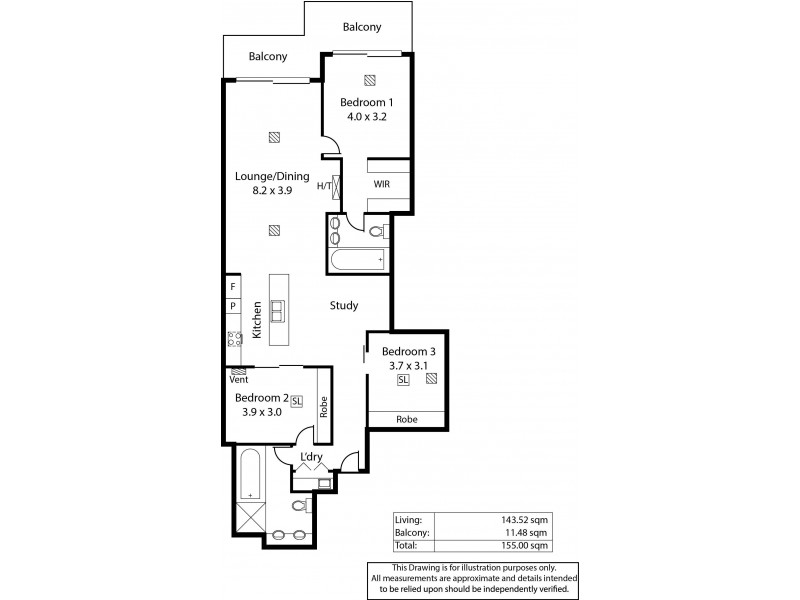 901/19 Holdfast Promenade, Glenelg SA 5045 Floorplan