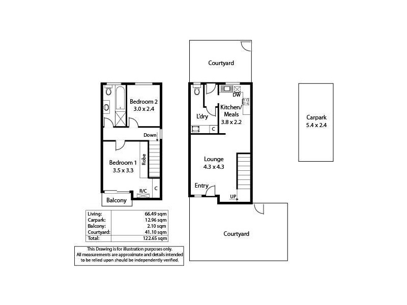 1/2 Broughton Street, Glenside SA 5065 Floorplan