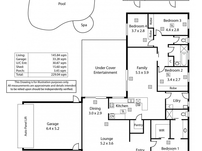 1 Quinway Court, Hallett Cove SA 5158 Floorplan