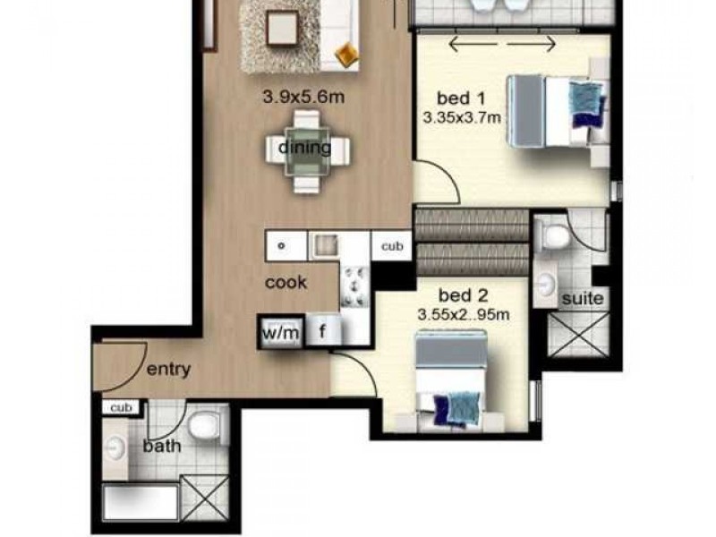 1505/18 Rowlands Place, Adelaide SA 5000 Floorplan