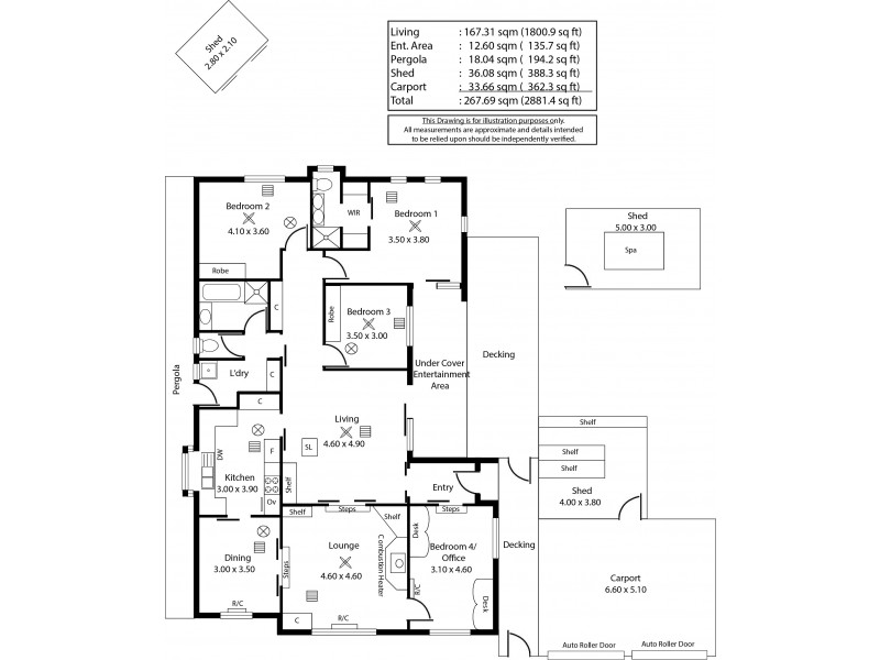 12 Kirrawee Drive, Redwood Park SA 5097 Floorplan