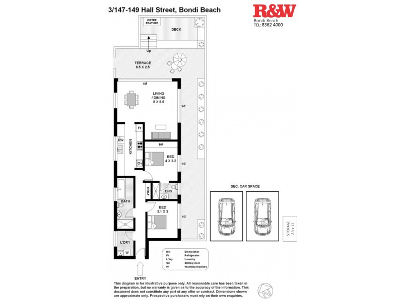 3/147-149 Hall Street, Bondi Beach NSW 2026 Floorplan