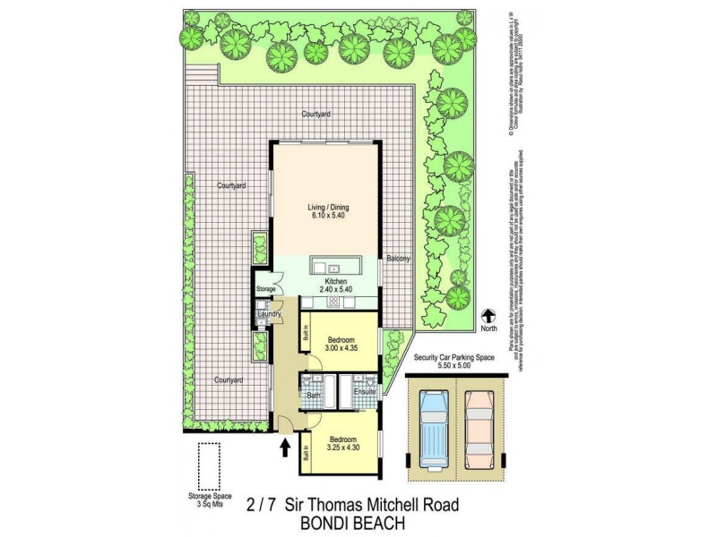 2/7 Sir Thomas Mitchell Road, Bondi Beach NSW 2026 Floorplan