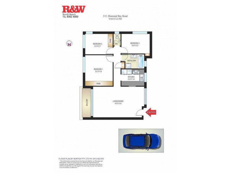 3/11-13 Diamond Bay Road, Vaucluse NSW 2030 Floorplan