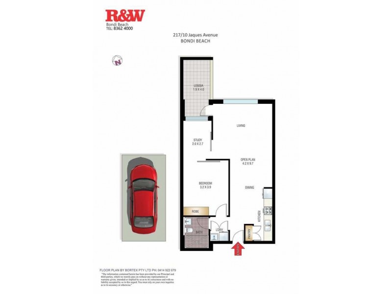 217/10 Jaques Avenue, Bondi Beach NSW 2026 Floorplan